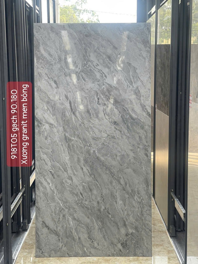 90x180cm Chinese marble-grained tile with light yellow sheen 918T05