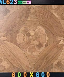 Chinese flower wood grain tiles 60x60cm 622