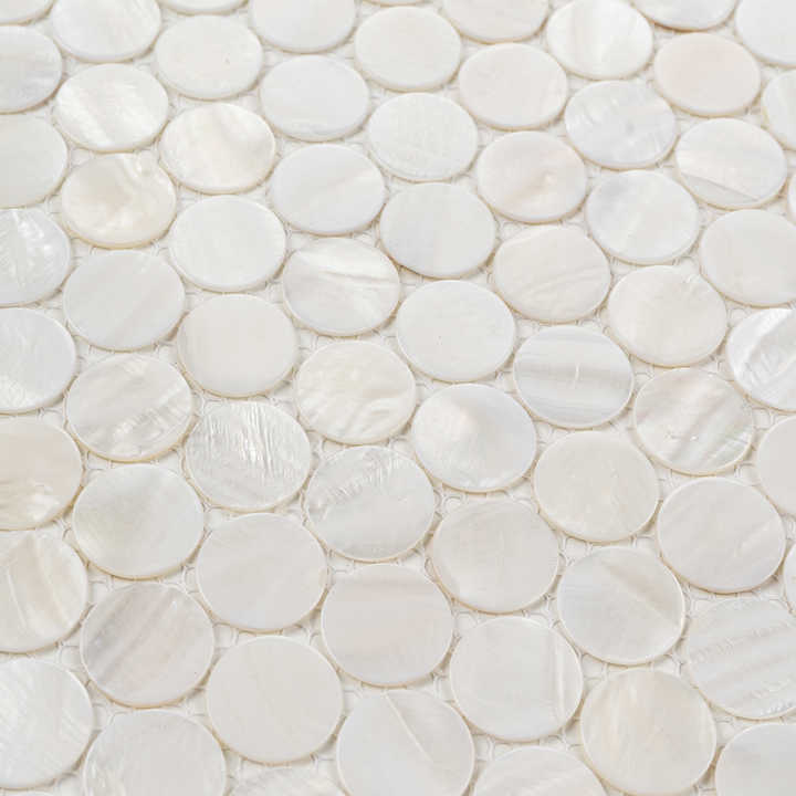 Foshan Premium Luxury Shell Mosaic Tiles Mix Nature Round Seashell Mosaic Tiles 
