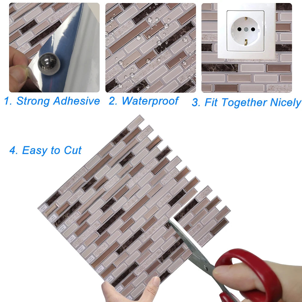 Vividtiles Big Size Self Adhesive Wallpaper Waterproof Kitchen DIY Wall Sticker