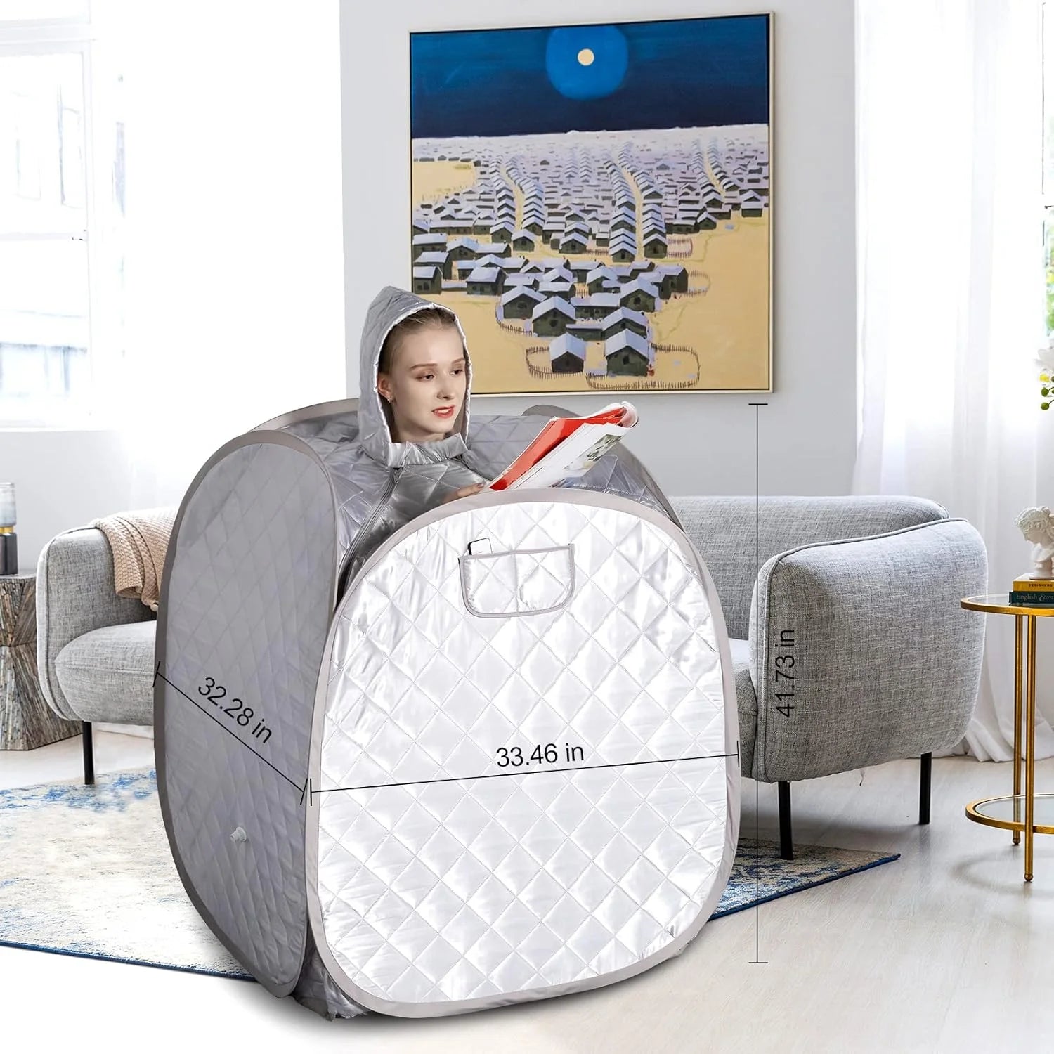 Smartmak Portable 1 Person Full Size Steam Sauna Tent Lightweight Folding Sauna Box