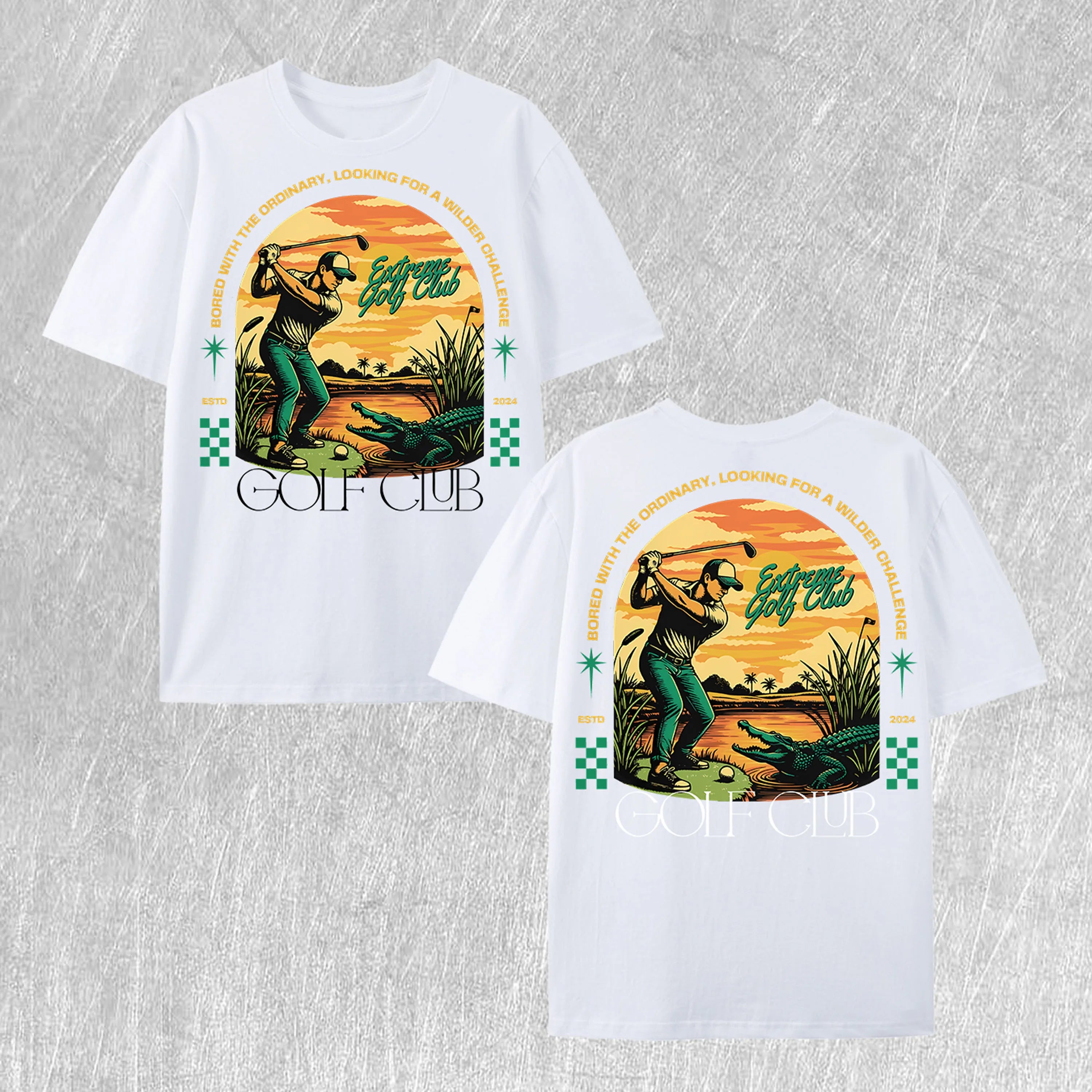 100% Cotton Graphic Golf T-Shirt - 7 Colors