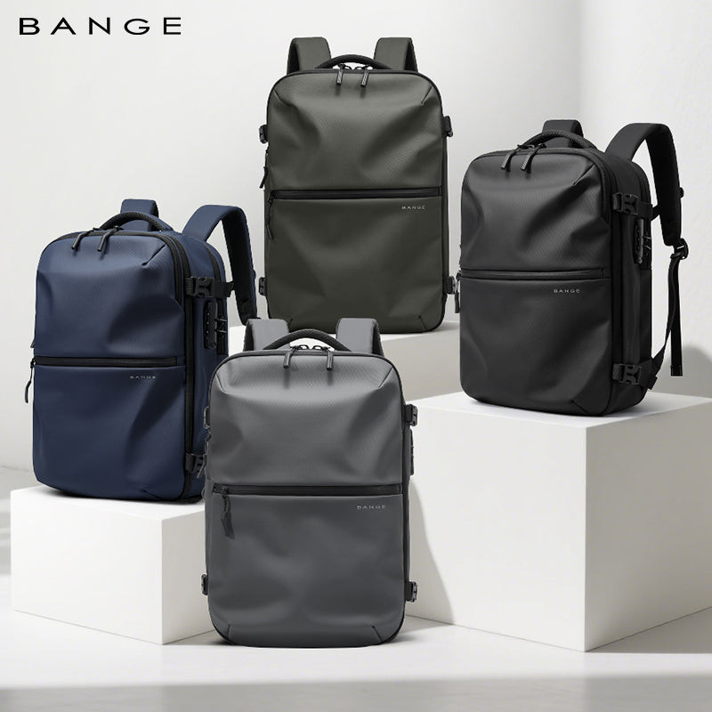 BANGE Ba Lô Nén Hút Chân Không Du Lịch Chống Trộm Dành Cho Nam Chống Nước Khóa TSA Mẫu Mới Bán Chạy - Daisan Mart