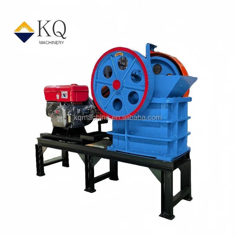 Small Mini Portable Diesel Engine Pe Mobile Iron Gold Ore Granite Stone Rock Crushing Primary Jaw Crusher Machine Price for Sale