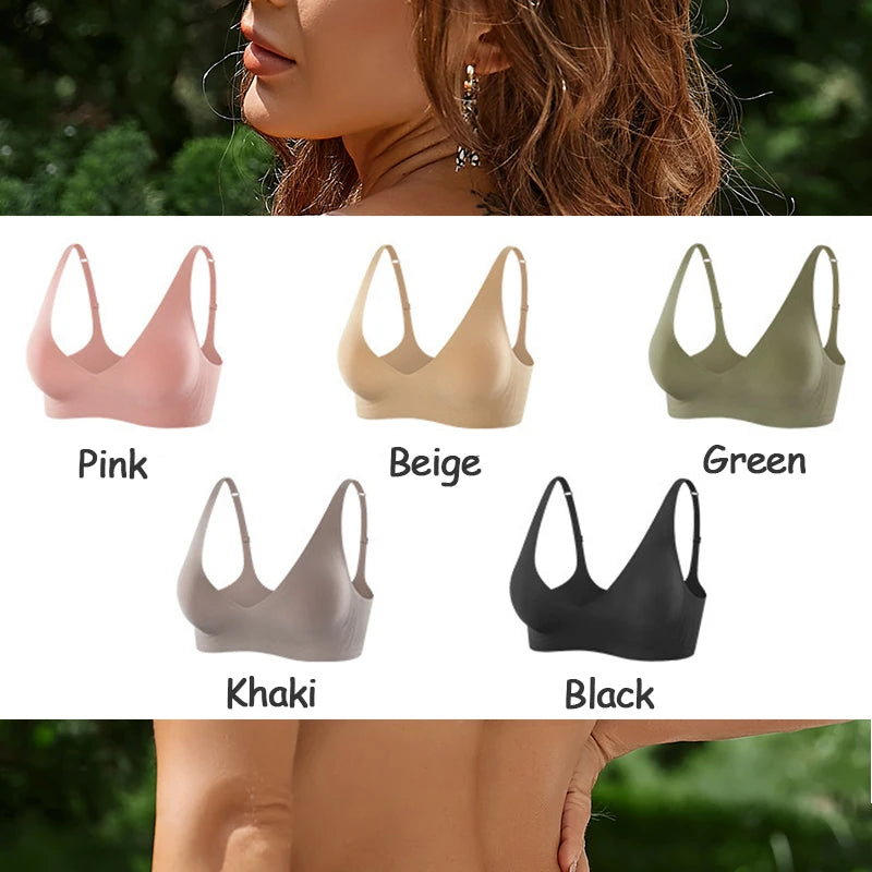 Áo Ngực Nâng Không Gọng Jelly Dán Nữ Siêu Mịn S-XL