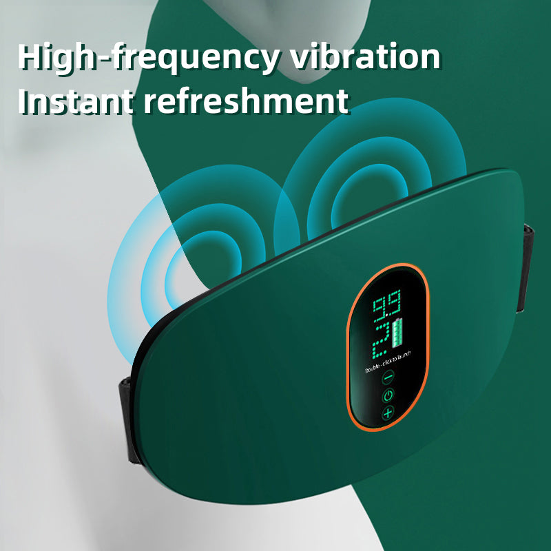 Wireless heating waist shaping belt with built-in abdominal massage and lumbar support to slim the belly 