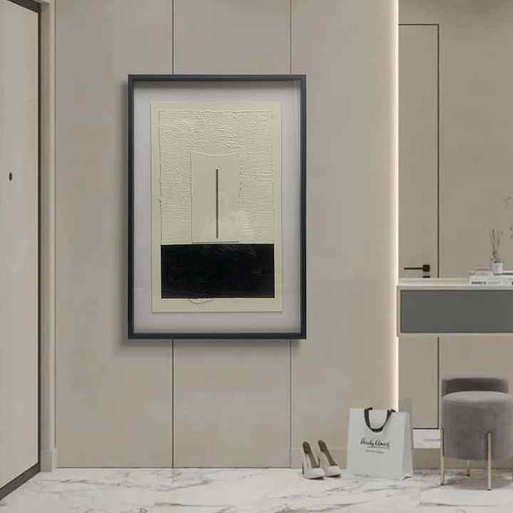 JZ Home Decor Hand Painted Abstract Wall Art Frame Textured Splicing 3D Wall Art Custom Artwork 