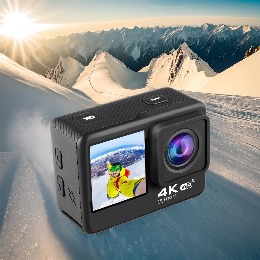 Waterproof 4K camera for sports and vlogging 60fps