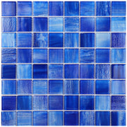 New decorative blue creative glass mosaic tiles for bathroom 