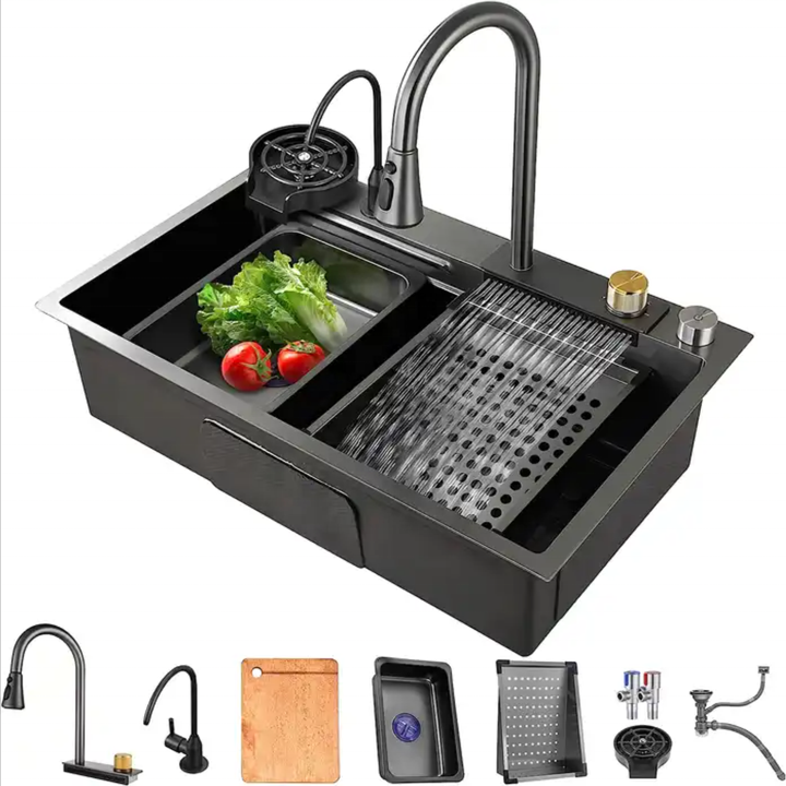Factory customized accessories optional function kitchen sink multi-function stainless steel sink 