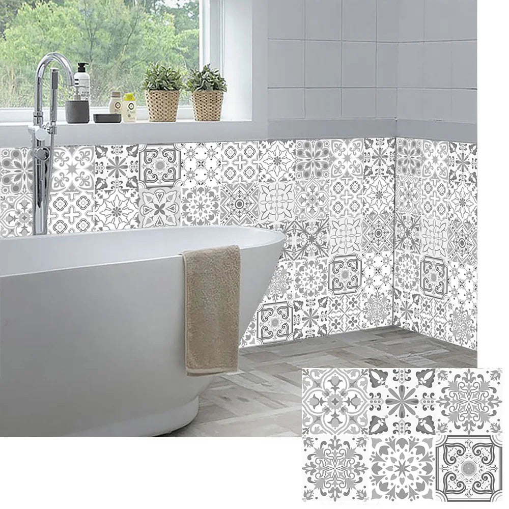 10cm/15cm/20cm/30cm Wall Tile Transfers Stickers for Kitchen Floor Stairs Diy Mural Self-adhesive Waterproof Vinyl Wall Paster