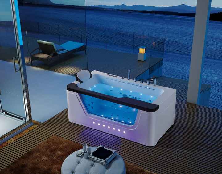 Baneras Pegable Luxury Indoor Adult Plastic Bathtub with Whirlpool Jets Tina Hidromasaje 