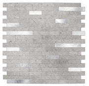 PVC Composite Wall Tiles Instant Peel and Restick Premium Slate Color Metallic Tiles 
