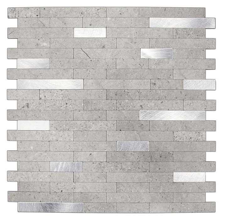 PVC Composite Wall Tiles Instant Peel and Restick Premium Slate Color Metallic Tiles 