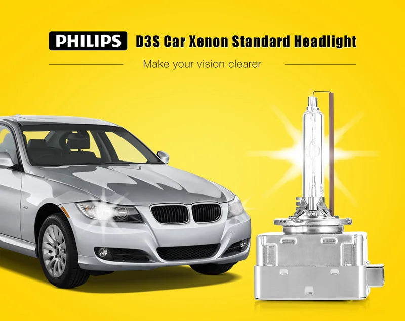 Philips HID D1S D2S D2R D3S D4S D5S 35W Xenon Standard 4200K Auto Original Headlight Car Genuine Bulb Replacement Upgrade, 1pcs - Daisan Mart