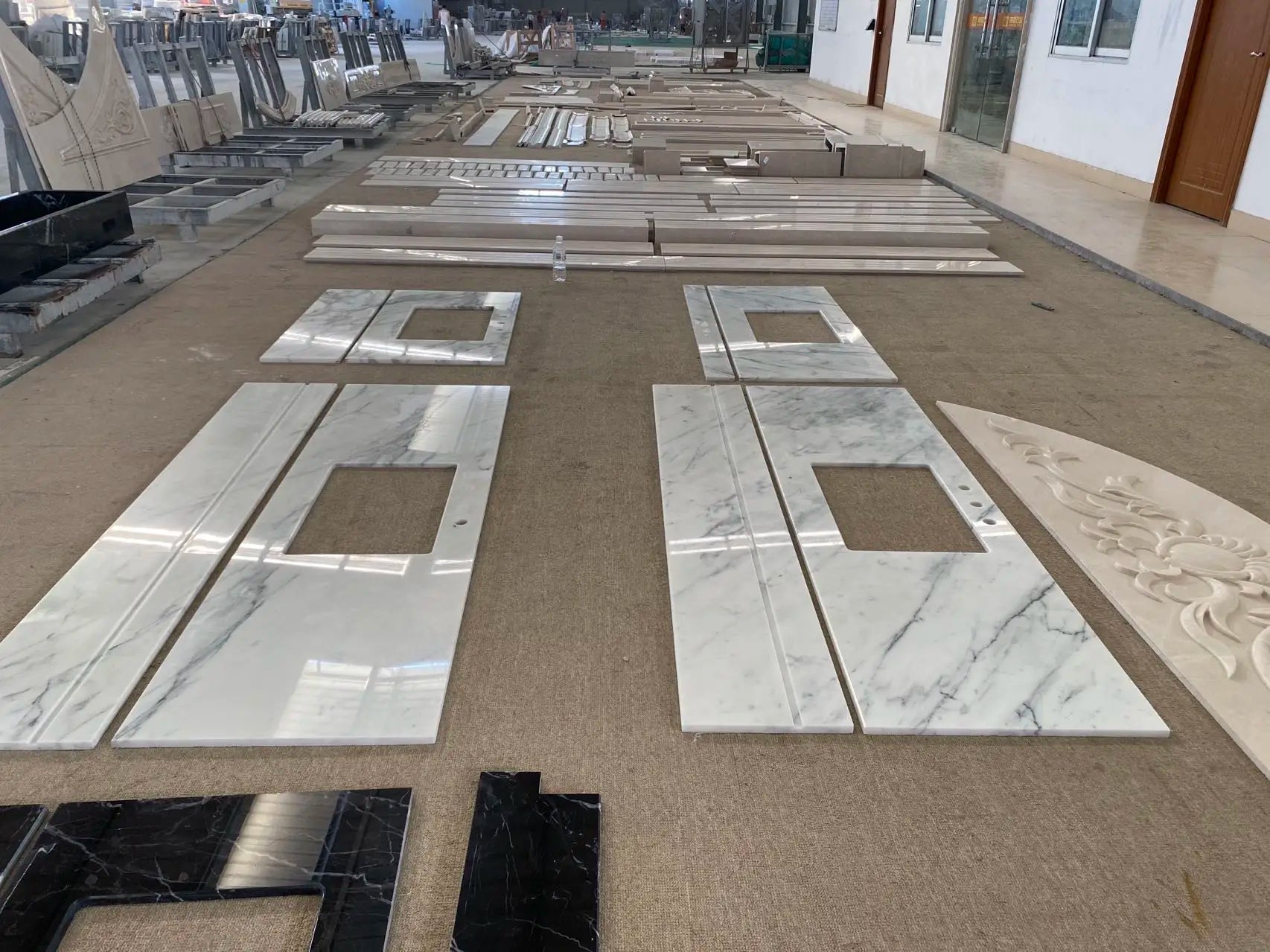 Natural walnut wood wall panel with stainless steel border 30x31cm