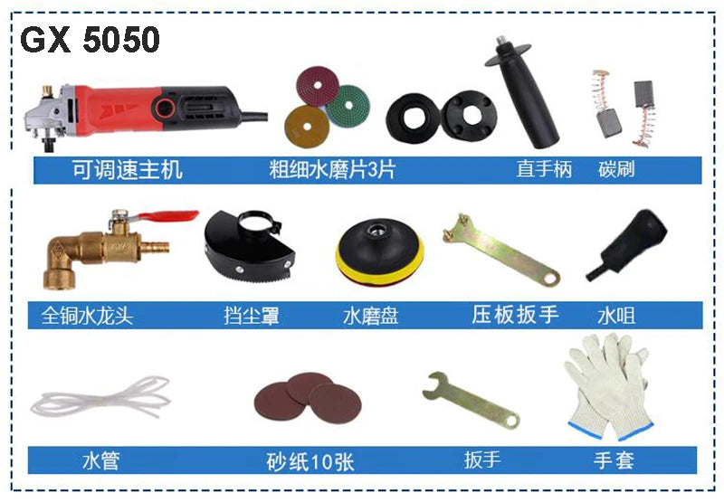 Water Polishing Machine Marble Stone Polisher Wet Water Miller Grinder Sander Water Milling Machine hand grinder for Tile