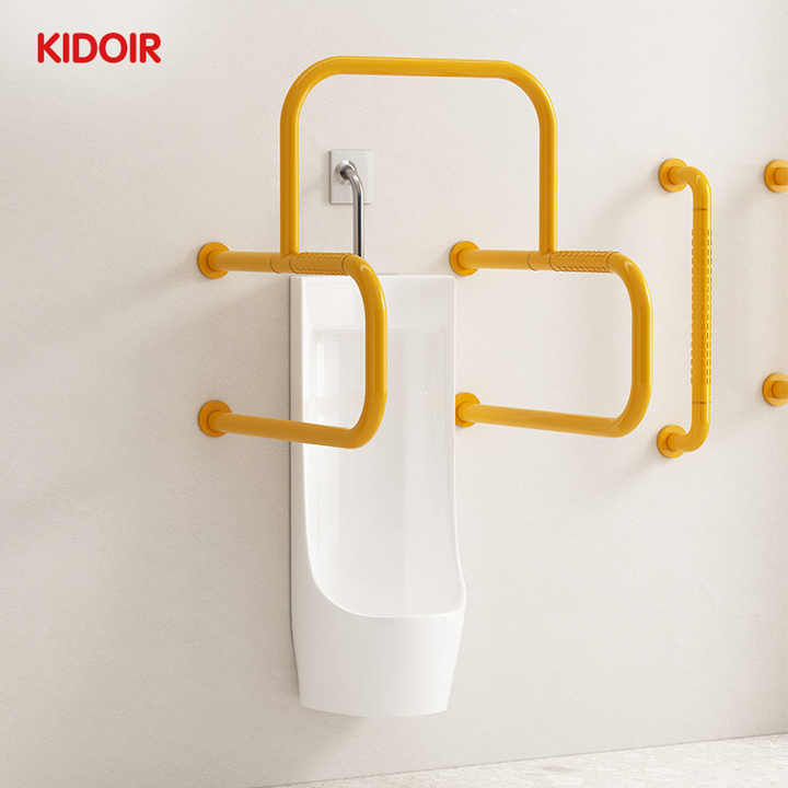 Elderly Urinal Handrail, Anti-slip Shower, Floor Mounted, Wall Mounted, 304 Stainless Steel, SS304 Bathroom Safety 
