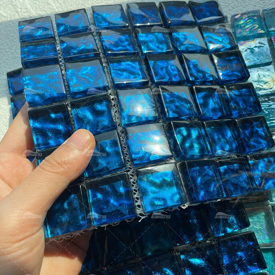 Swimming pool sauna glass mosaic tiles one stop supplier Bluwhale 