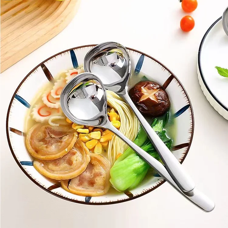 Muỗng Inox 304 Dài Cán Vàng Bạc Cao Cấp Nồi Lẩu