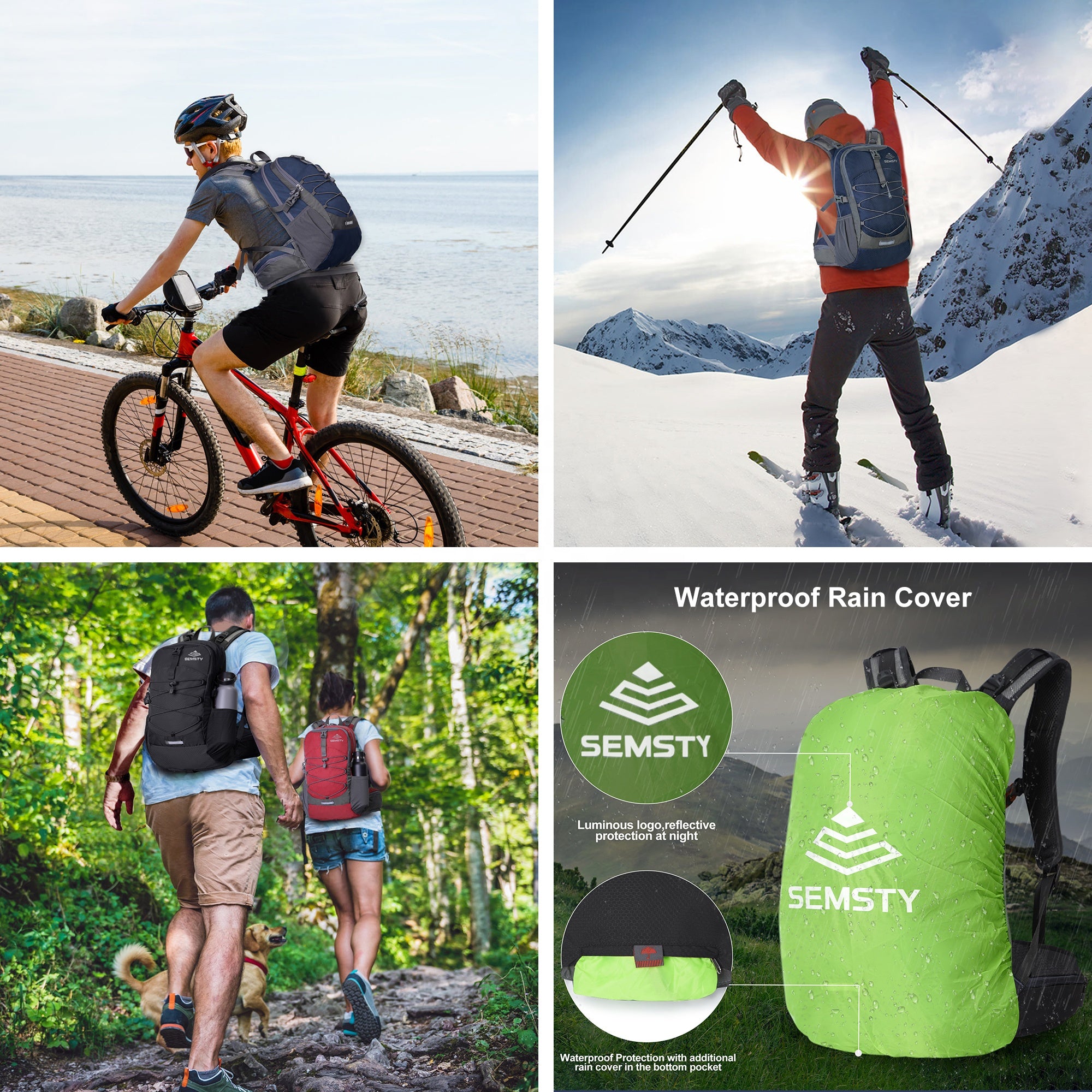 18L Multi-Purpose Waterproof Nylon Backpack for Backpackers