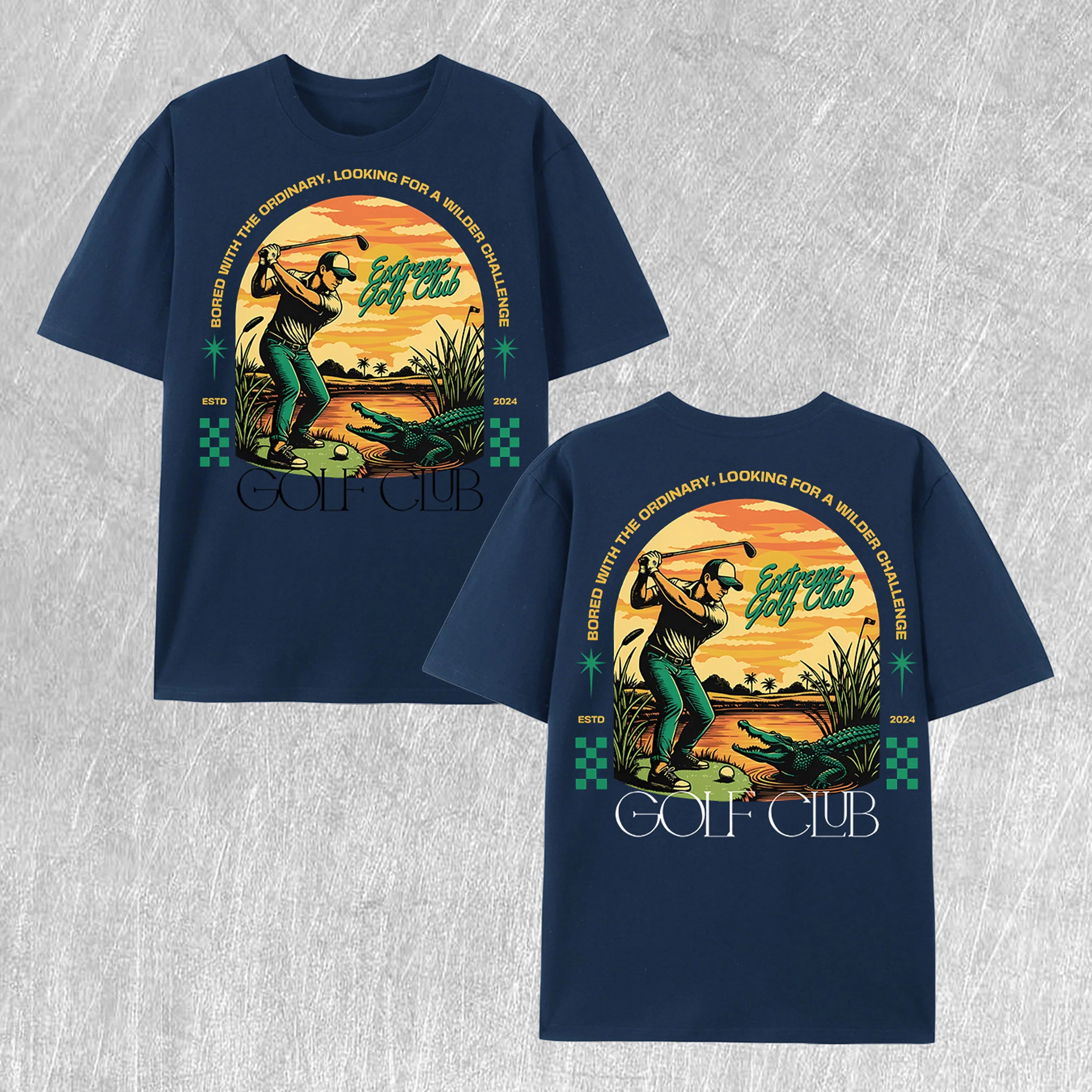 100% Cotton Graphic Golf T-Shirt - 7 Colors