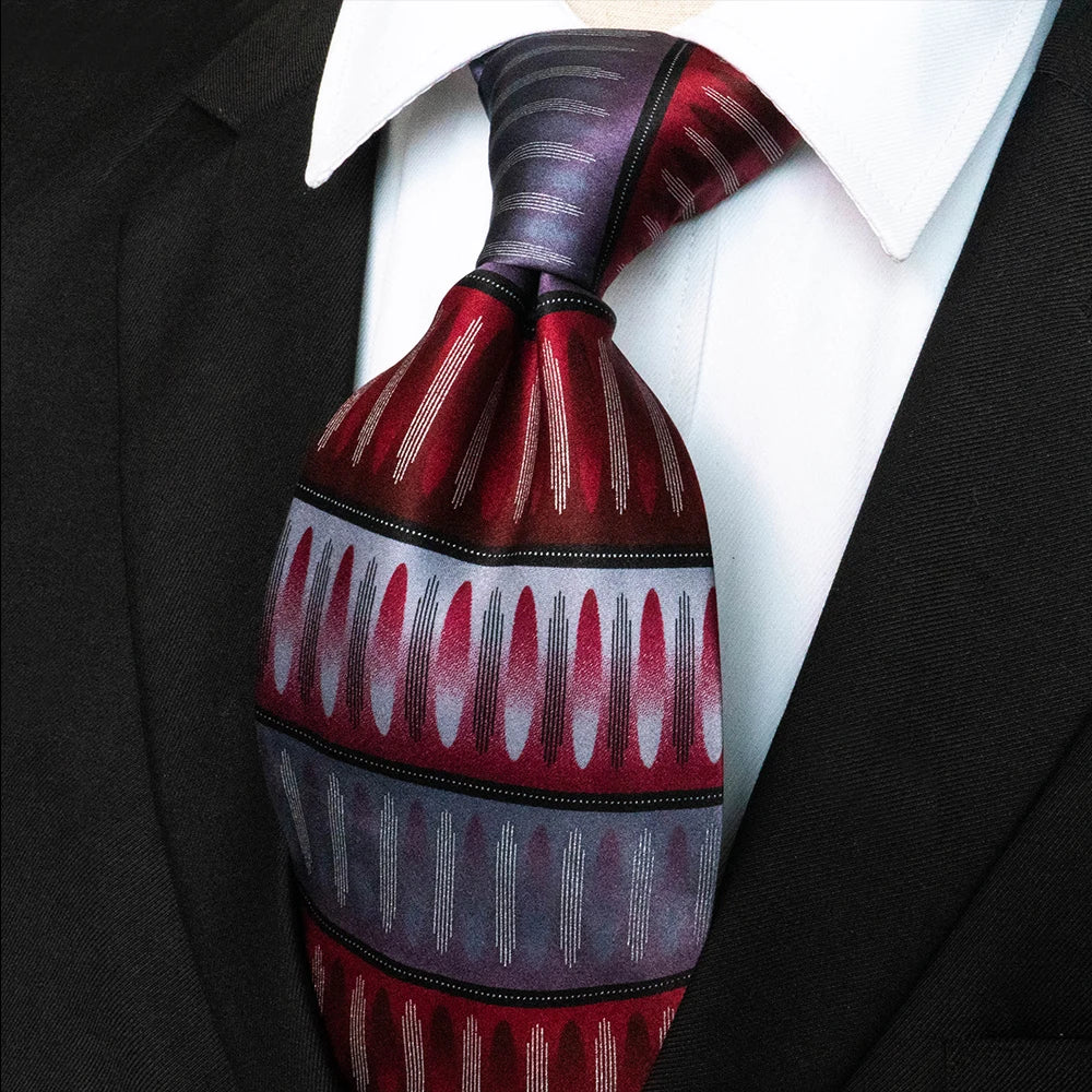 Cà vạt lụa nam họa tiết caro cổ điển thủ công