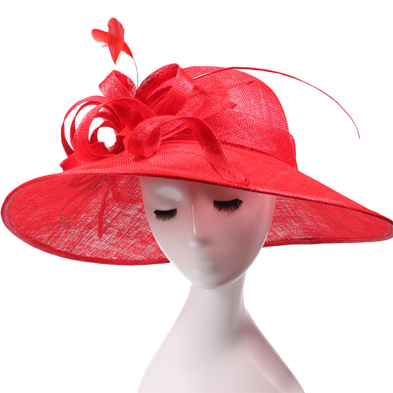 Mũ Nữ Rơm Sinamay Derby Kentucky Cỡ Lớn Thanh Lịch Sang Trọng Chất Lượng Cao Tùy Chỉnh Bán Buôn Dùng Cho Đi Biển Ngoài Trời Bốn Mùa Nhà Thờ - Daisan Mart