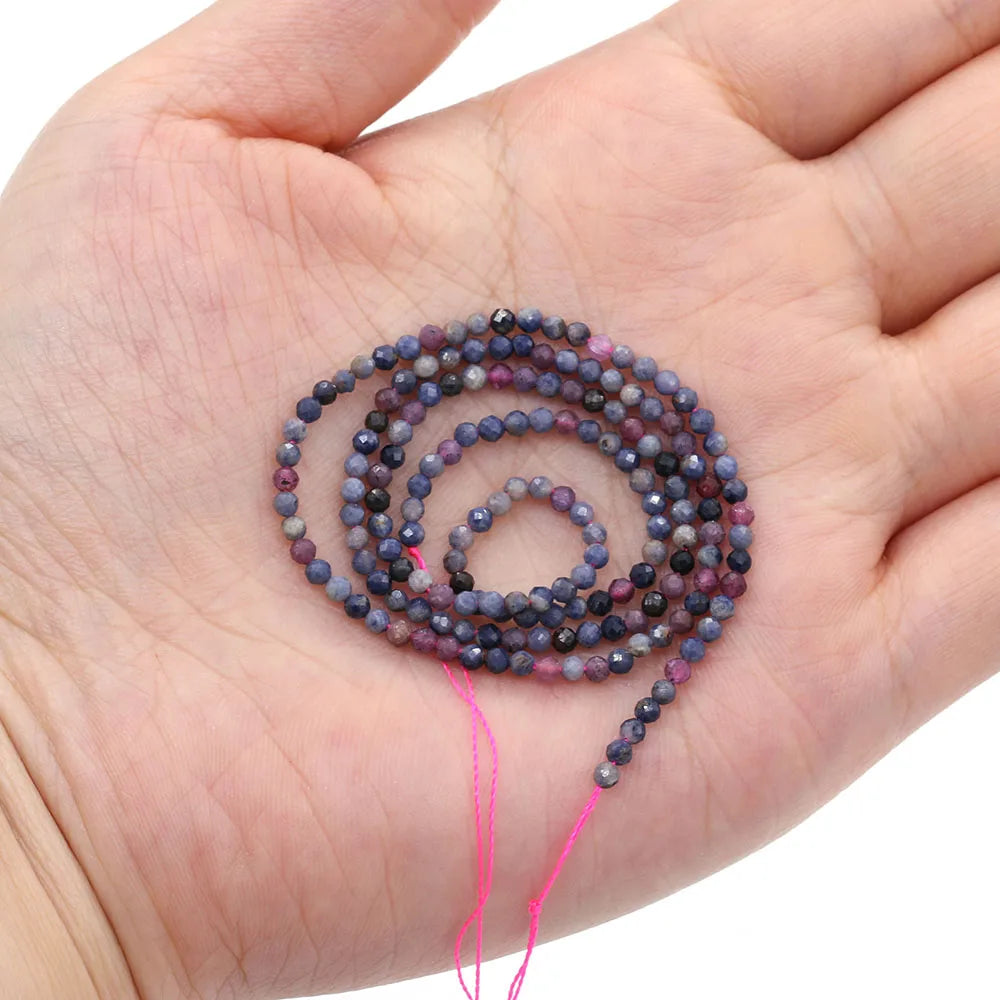 Natural faceted gemstone beads DIY bracelet