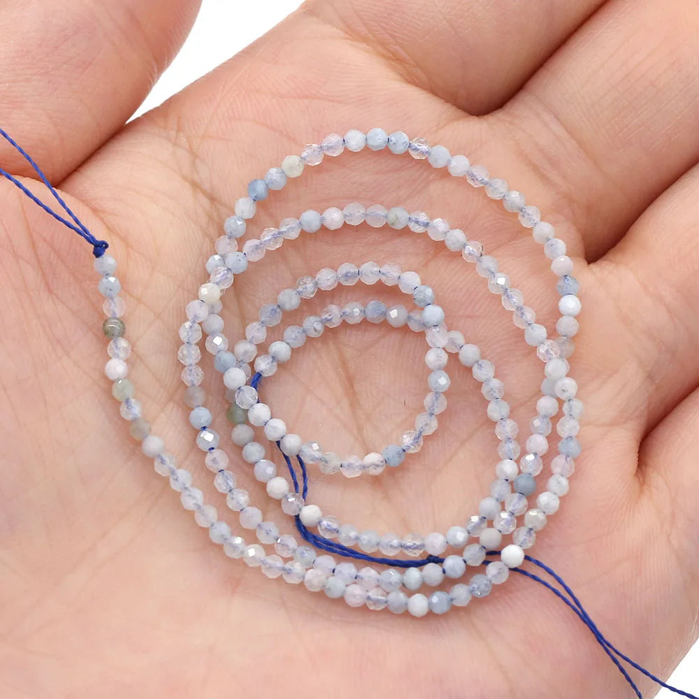 Natural faceted gemstone beads DIY bracelet