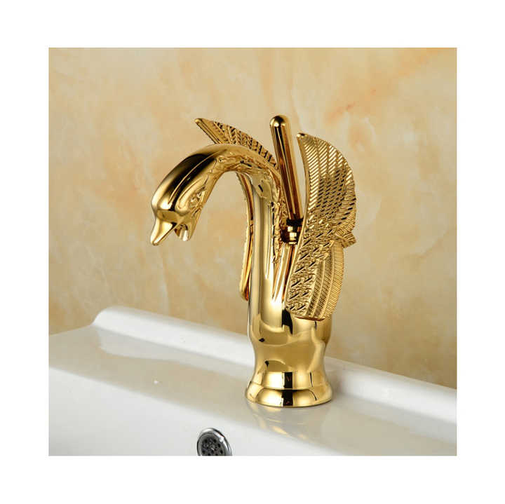 SDAYI New Design Animal Design Bathroom Luxury Faucet Brass Sink Faucet Gold 