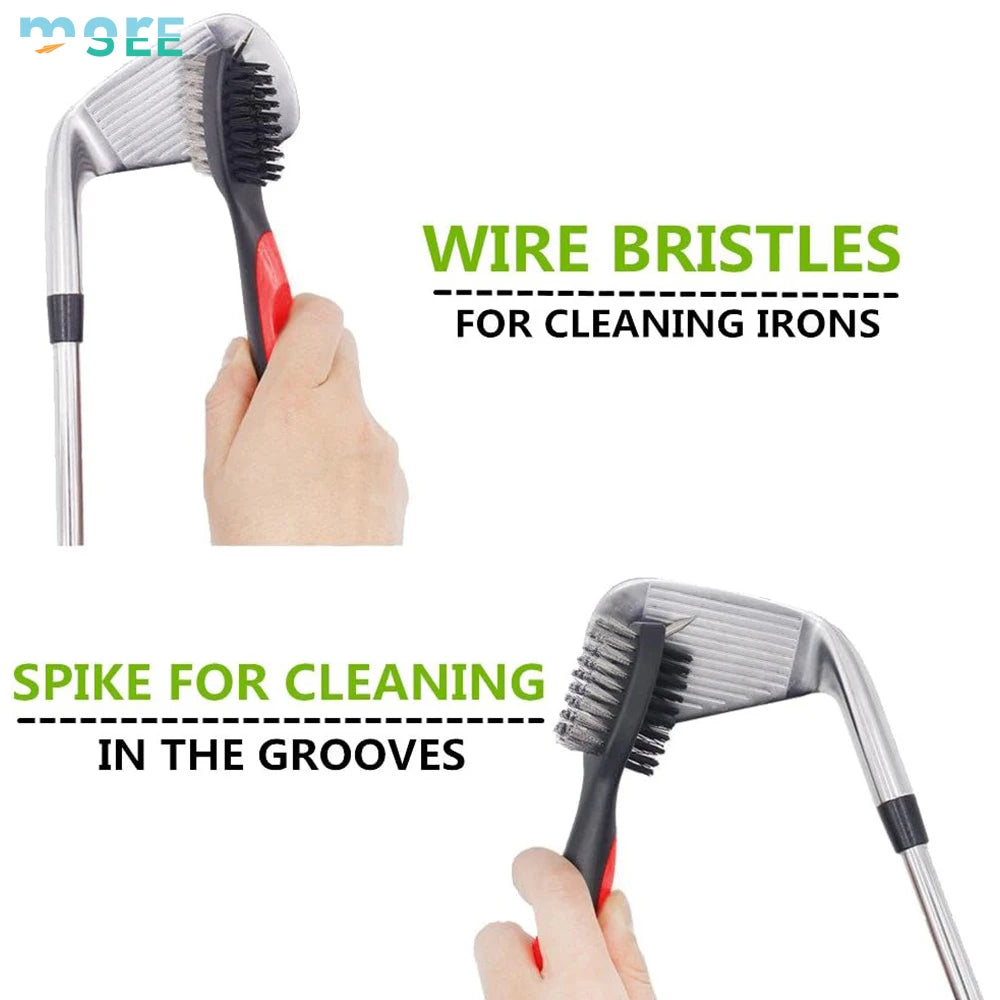 2Ft Retractable Cord &amp; SeeMore Golf Brush with Aluminum Hook