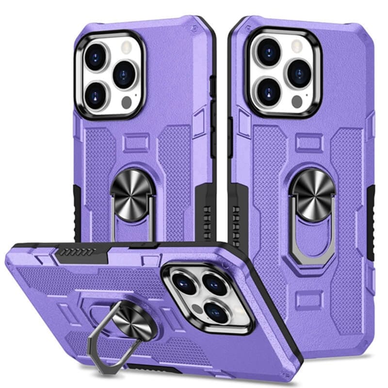 Super durable shockproof armor case with ring holder for iPhone 16 15 14 13 Pro 
