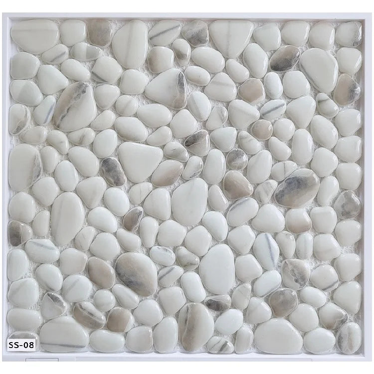Factory Supply Bathroom Wall Tiles  Mixed Color Pebble Art Mural Wall Tiles Glass Mosaic SS-01 - Daisan Mart