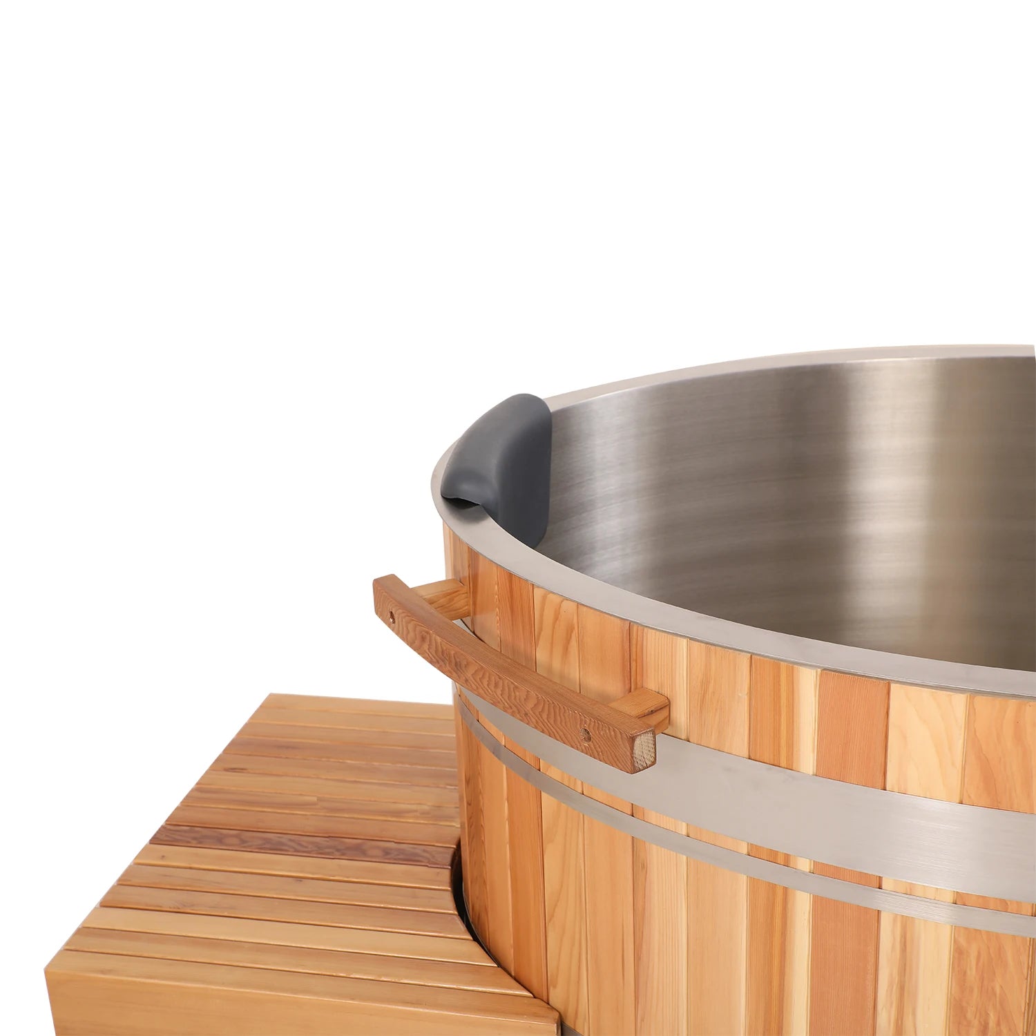 HELIUS Red Cedar Wooden Ice Bath Recovery Ice Bath Cold Plunge Chiller with Black Insulation Cover