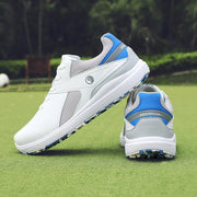 Luxury White Spiked Sole Microfiber Leather Golf Shoes 39-47