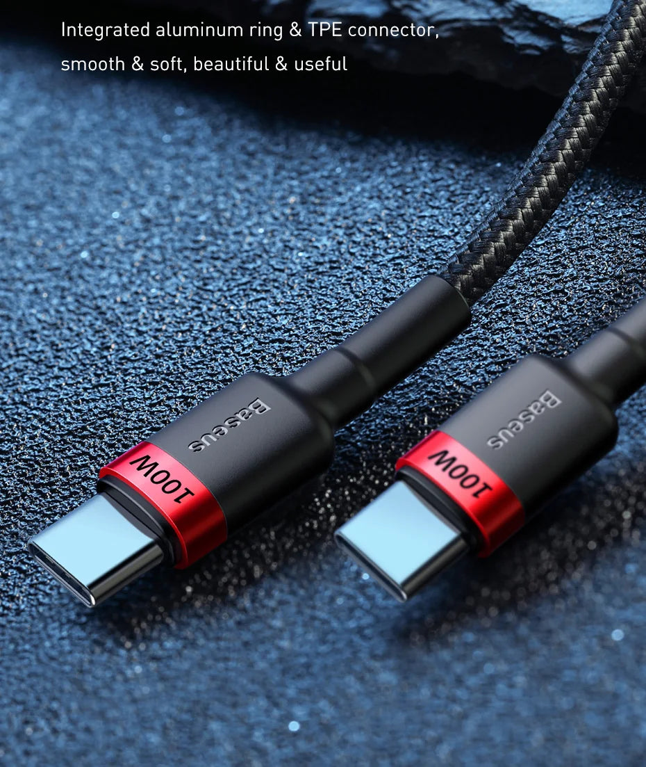 Cáp Sạc Nhanh Baseus 100W USB-C Cho iPhone & Macbook - Daisan Mart