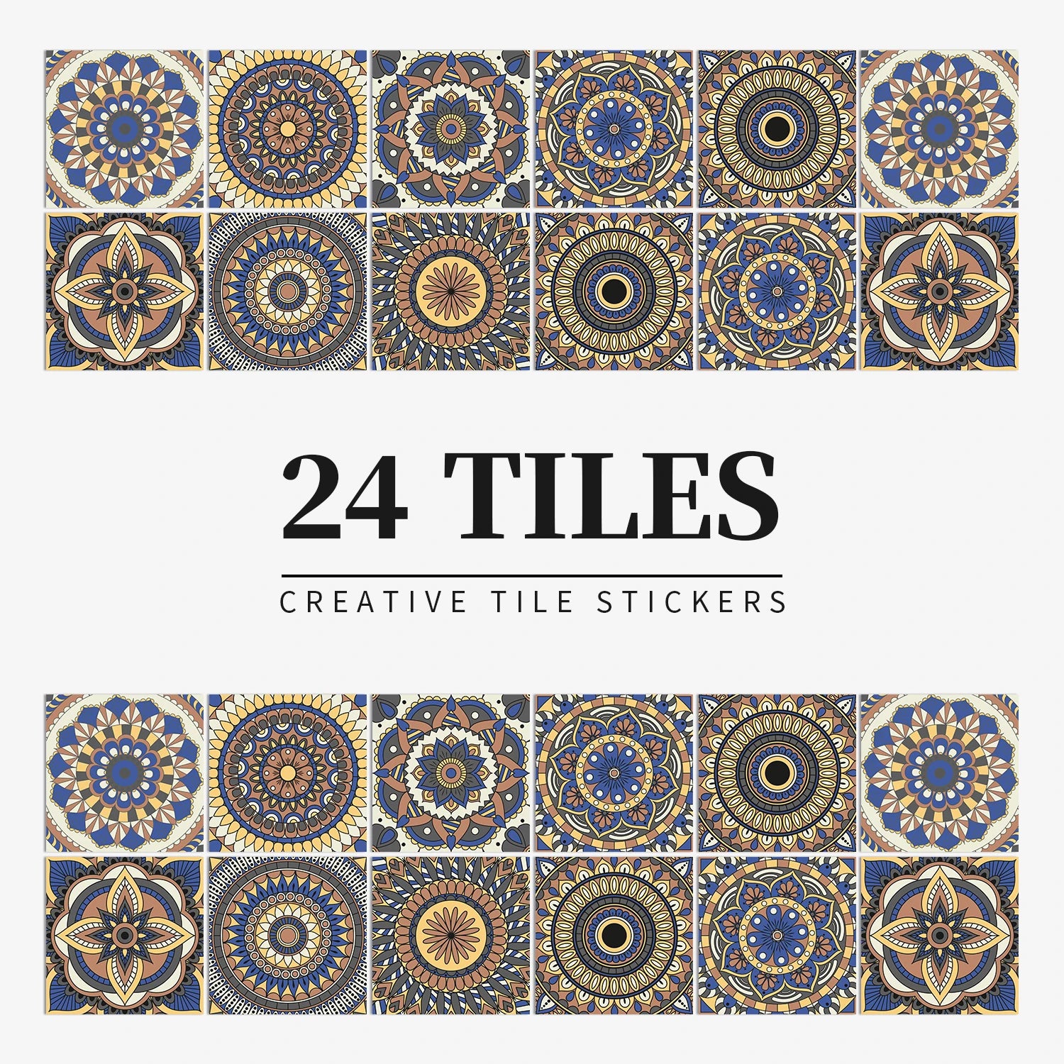 24pcs/set Light Color Tiles Sticker Wall Stickers Kitchen Bathroom Home Renovation Wallpaper Waterproof Self-adhesive Wall Decal