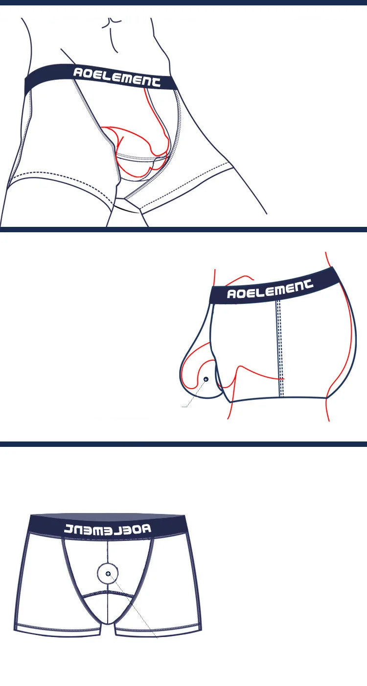 Quần Lót Nam Modal Thoáng Mát Tách Vùng L-5XL