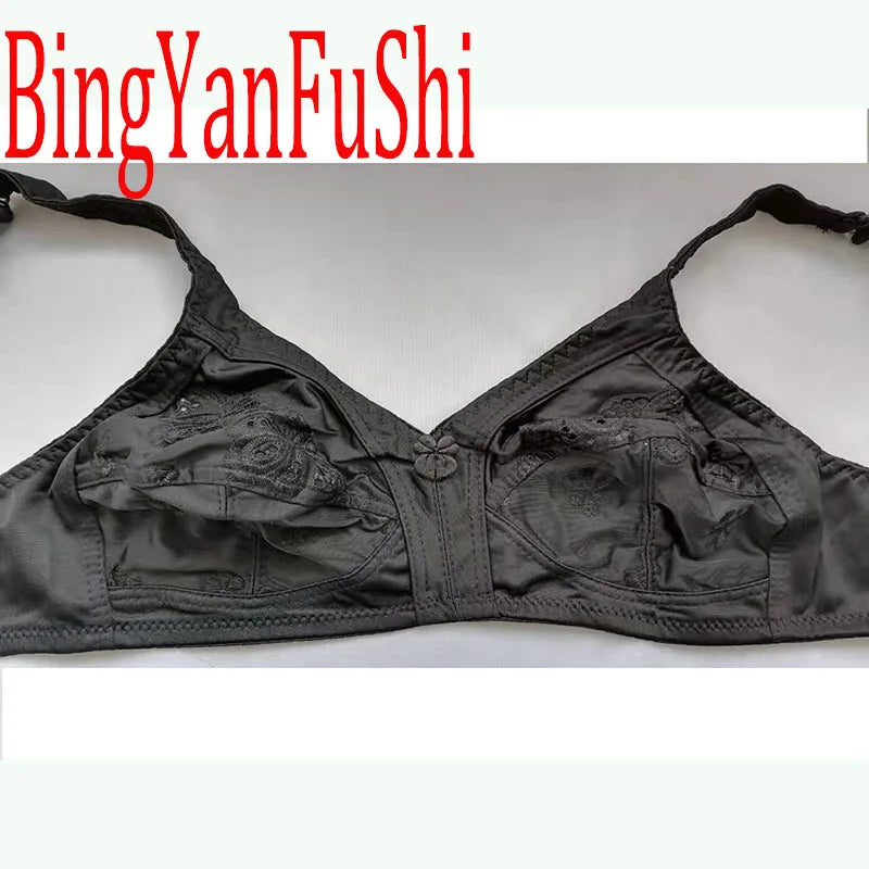 Wire-Free, Molded, Lace Support Bra for Moms