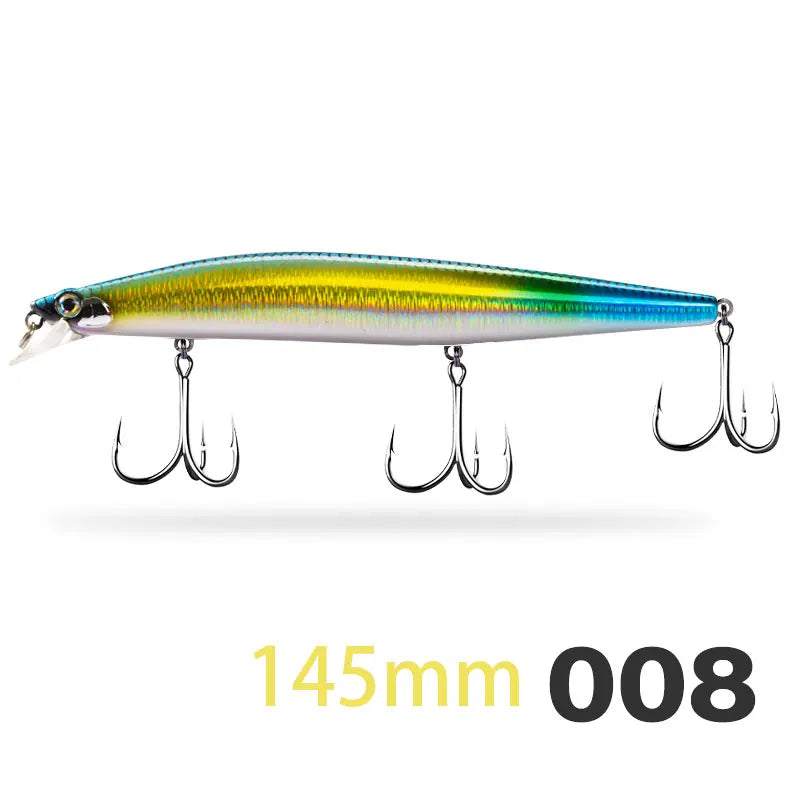 D1 Minnow Fishing Bait Suspending Floating 145mm/120mm Artificial Wobblers For Bass Tuna Flatfish
