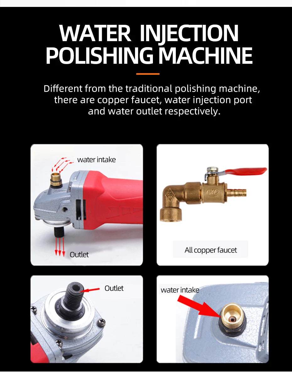 Water Polishing Machine Marble Stone Polisher Wet Water Miller Grinder Sander Water Milling Machine hand grinder for Tile