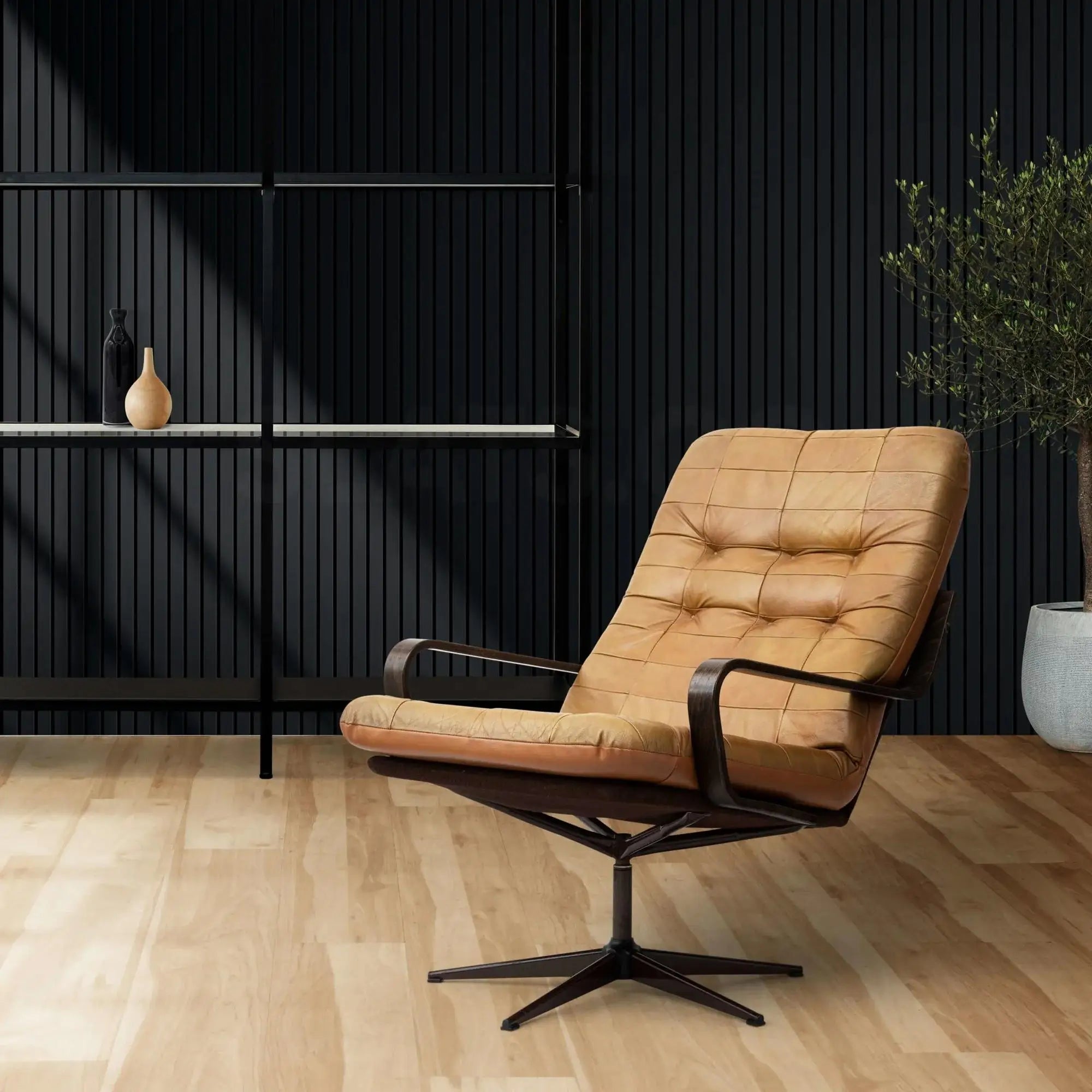 Wellyoung 3D Creative Soundproof Walnut Wood Wall Panels