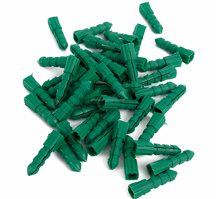 Gray Plastic Expansion Tube, Pack of 20 with Screws, Drywall Anchor Set with Screws, Ribbed Anchor Set, Assorted Screws 