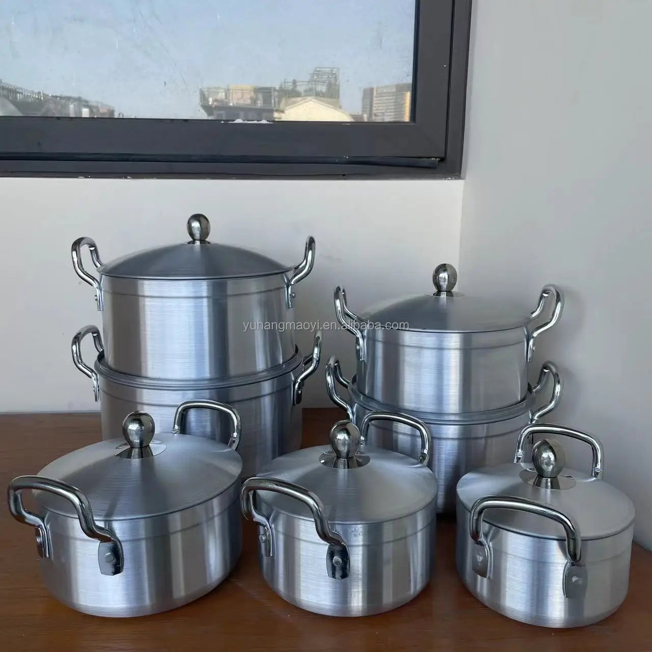 RTS Thick Aluminum Pot Set with Aluminum Lid - High-Quality Kitchenware