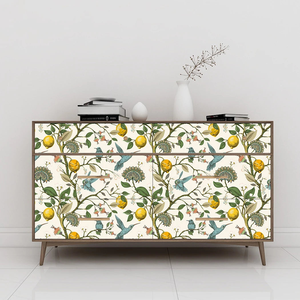 Giấy Dán Tường Cây Chanh Xanh Tươi Dán Dễ Dàng