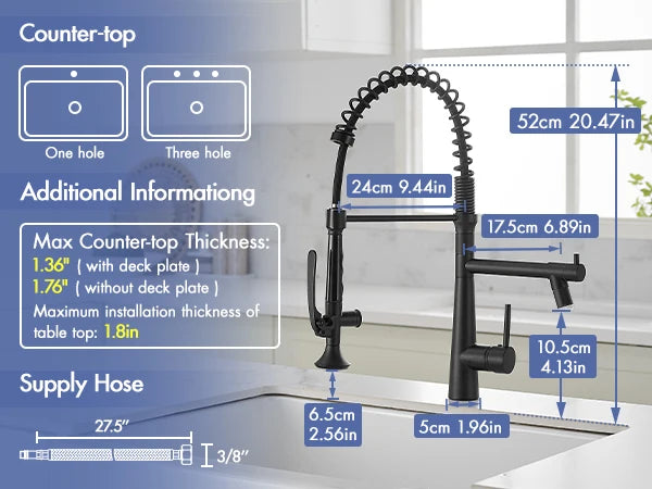 Solid Brass Black Industrial Camper Laundry Utility Rv Wet Bar Kitchen Faucet Kitchen Accessories Ceramic Modern Contemporary