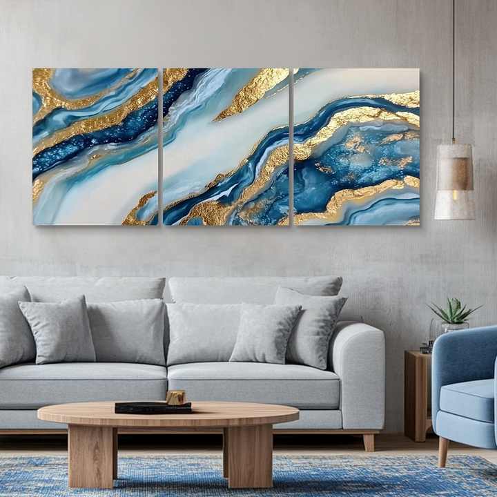 JZ modern 3D stone home decoration painting and wall art mixed media handmade abstract resin wall art 