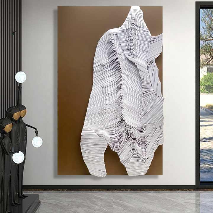 JZ Custom Large 3D Canvas Panels Home Decor Wall Art Multimedia Art Crafts Abstract Felt Painting Decorative Art 