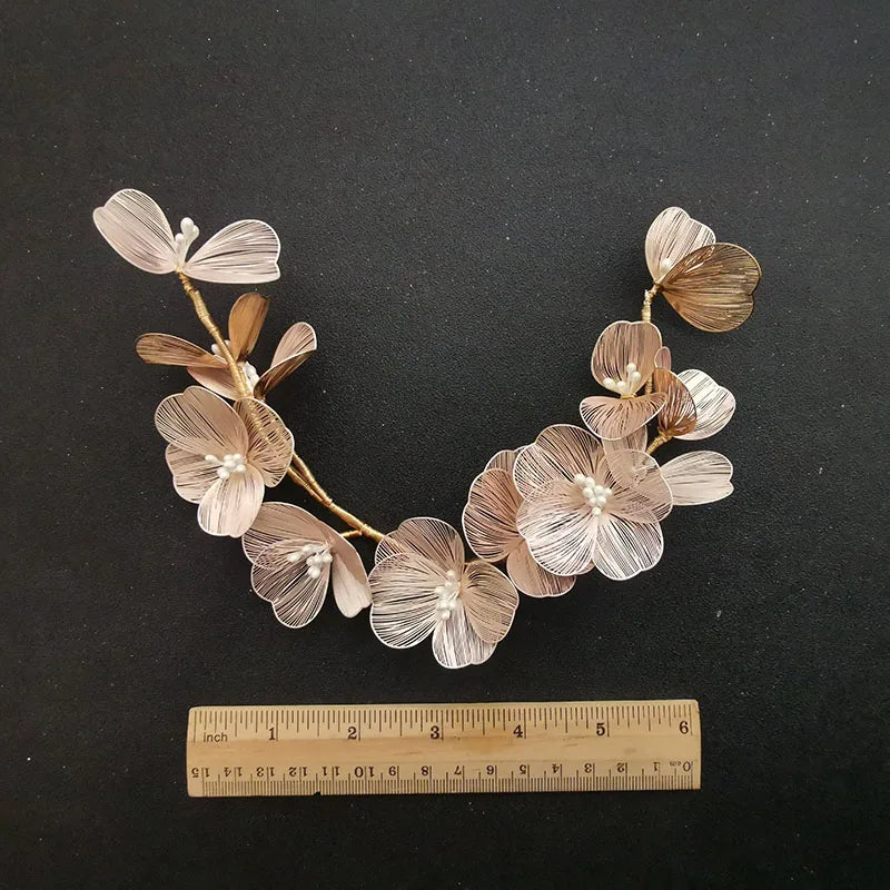 Bộ Kẹp Tóc Cưới Đính Hoa Ngọc Trai Thủ Công SLBRIDAL